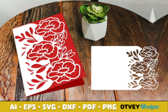 Flowers Card Cover Paper Cut Product Image 1