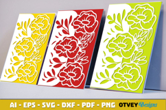 Flowers Card Cover Paper Cut Product Image 3