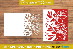 Flowers Card Cover Paper Cut Product Image 3