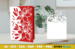 Flowers Card Cover Paper Cut Product Image 1