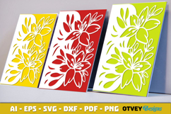 Flowers Card Cover Paper Cut Product Image 2