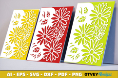 Flowers Card Cover Paper Cut Product Image 1