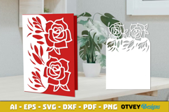 Flowers Card Cover Paper Cut Product Image 1