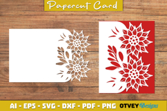 Flowers Card Cover Paper Cut Product Image 3