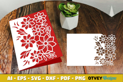 Flowers Card Cover Paper Cut Product Image 3