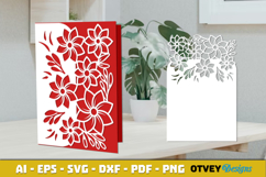 Flowers Card Cover Paper Cut Product Image 1