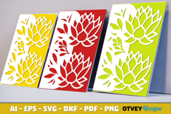 Flowers Card Cover Paper Cut Product Image 3