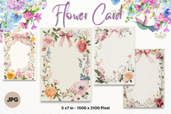 Flower Card Floral Border Card Printable Gift Card_2 Product Image 1