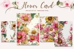 Flower Card Floral Card Printable Birthday Greeting Card_21 Product Image 1