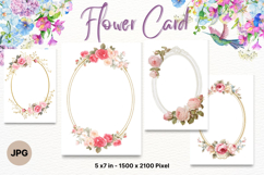 Flower Card Floral Border Card Printable Gift Card_6 Product Image 1