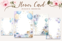Flower Card Floral Card Printable Birthday Greeting Card_24 Product Image 1