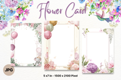 Flower Card Floral Border Card Printable Gift Card_10 Product Image 1
