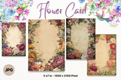 Flower Card Floral Border Card Printable Gift Card_8 Product Image 1