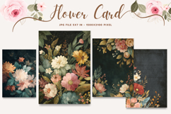 Flower Card Floral Card Printable Birthday Greeting Card_2 Product Image 1