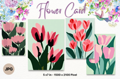 Flower Card Floral Border Card Printable Gift Card_4 Product Image 1