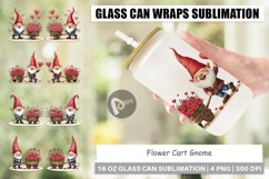 Glass Can Wraps Flower Cart Gnome Product Image 1