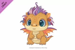 Flower cartoon dragon. Fantasy clipart. Product Image 2