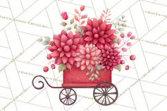 Whimsical Flower Carts PNG Clipart Floral Market Product Image 3