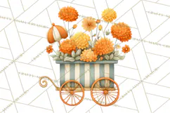 Whimsical Flower Carts PNG Clipart Floral Market Product Image 5