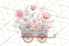 Whimsical Flower Carts PNG Clipart Floral Market Product Image 2