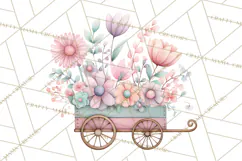 Whimsical Flower Carts PNG Clipart Floral Market Product Image 2