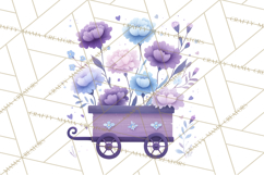 Whimsical Flower Carts PNG Clipart Floral Market Product Image 3