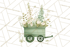 Whimsical Flower Carts PNG Clipart Floral Market Product Image 4
