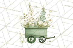 Whimsical Flower Carts PNG Clipart Floral Market Product Image 4