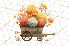Whimsical Flower Carts PNG Clipart Floral Market Product Image 4