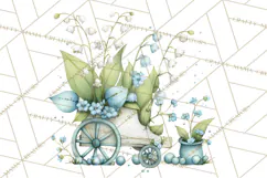 Whimsical Flower Carts PNG Clipart Floral Market Product Image 2