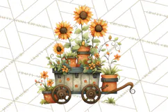Whimsical Flower Carts PNG Clipart Floral Market Product Image 3
