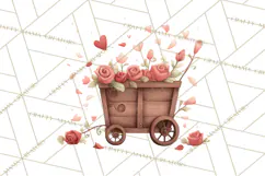 Whimsical Flower Carts PNG Clipart Floral Market Product Image 5