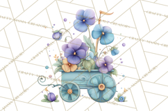 Whimsical Flower Carts PNG Clipart Floral Market Product Image 2