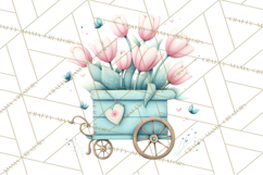 Whimsical Flower Carts PNG Clipart Floral Market Product Image 3