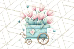 Whimsical Flower Carts PNG Clipart Floral Market Product Image 3