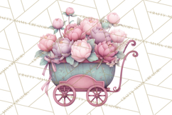 Whimsical Flower Carts PNG Clipart Floral Market Product Image 4
