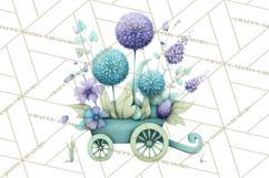 Whimsical Flower Carts PNG Clipart Floral Market Product Image 5