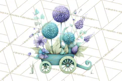 Whimsical Flower Carts PNG Clipart Floral Market Product Image 5