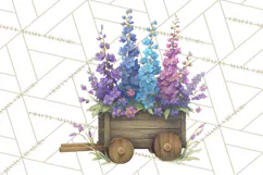 Whimsical Flower Carts PNG Clipart Floral Market Product Image 3