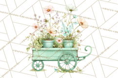 Whimsical Flower Carts PNG Clipart Floral Market Product Image 2