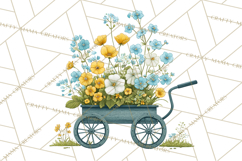 Whimsical Flower Carts PNG Clipart Floral Market Product Image 4