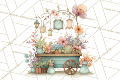 Whimsical Flower Carts PNG Clipart Floral Market Product Image 5
