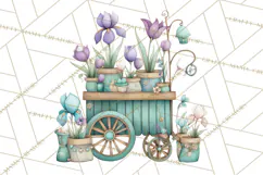 Whimsical Flower Carts PNG Clipart Floral Market Product Image 4
