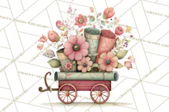 Whimsical Flower Carts PNG Clipart Floral Market Product Image 3