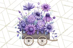 Whimsical Flower Carts PNG Clipart Floral Market Product Image 5