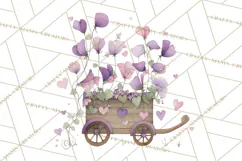 Whimsical Flower Carts PNG Clipart Floral Market Product Image 3