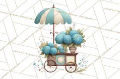 Whimsical Flower Carts PNG Clipart Floral Market Product Image 4