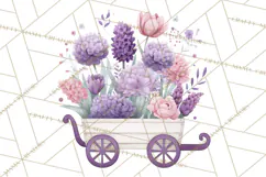 Whimsical Flower Carts PNG Clipart Floral Market Product Image 5