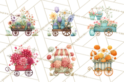 Whimsical Flower Carts PNG Clipart Floral Market Product Image 3