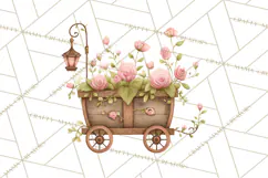 Whimsical Flower Carts PNG Clipart Floral Market Product Image 2